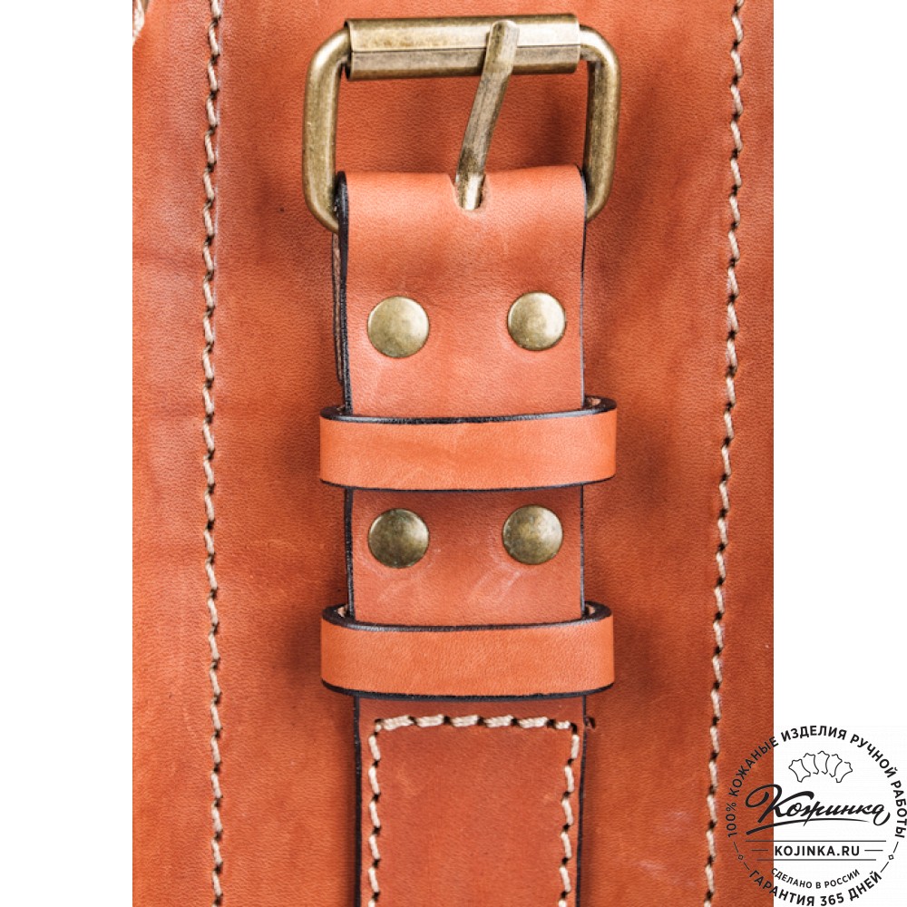 Кожаный портфель "Француз" (тёмно рыжий)