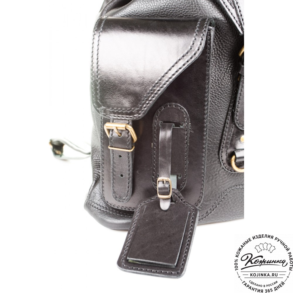 Кожаный рюкзак "Стиль 1" (чёрный)