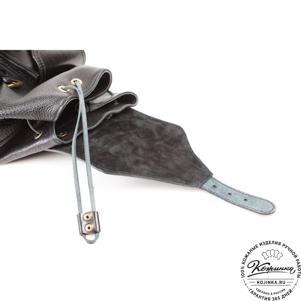 Кожаный рюкзак "Стиль 1" (чёрный)