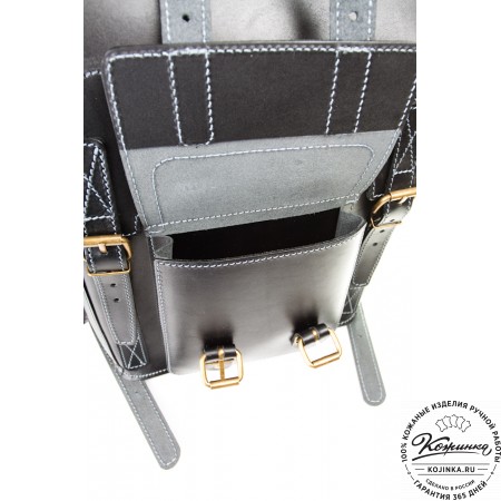 Кожаный рюкзак "Кэмэл" (чёрный)