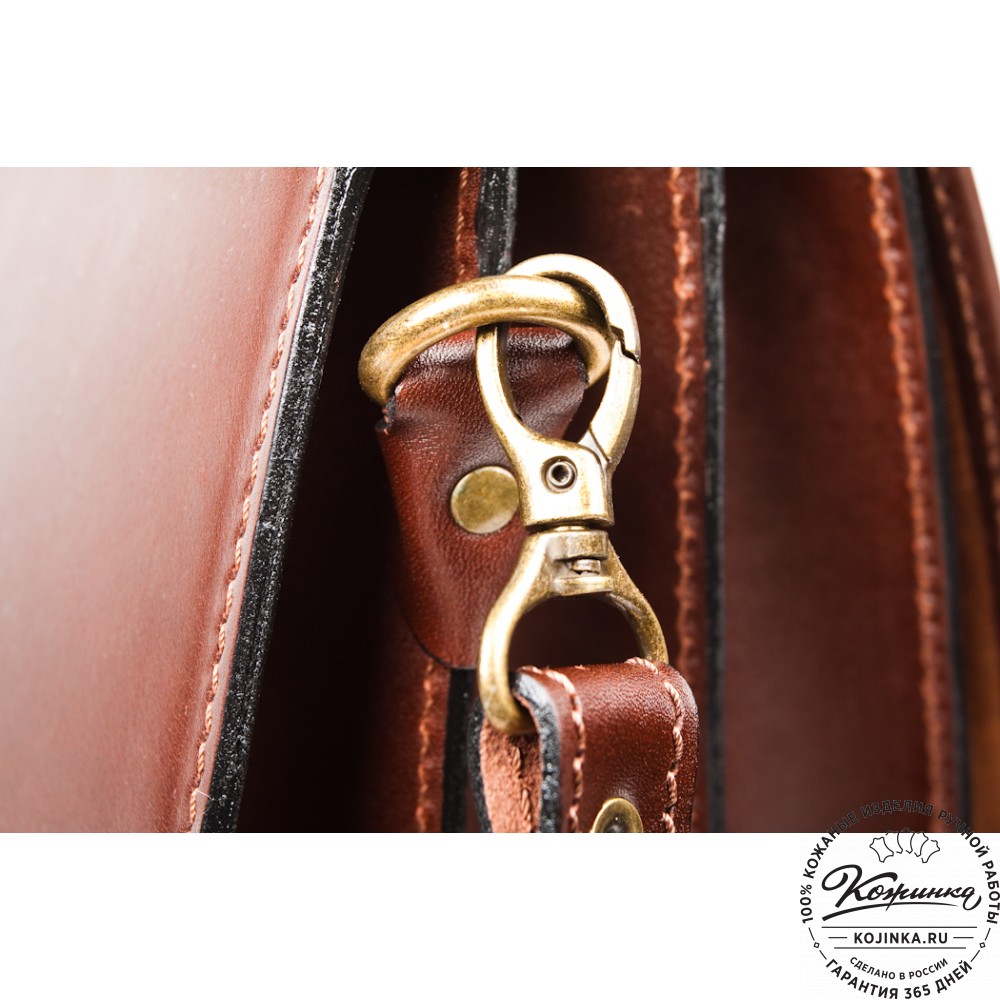 Кожаный деловой портфель "Адвокат-2" (коричневый)