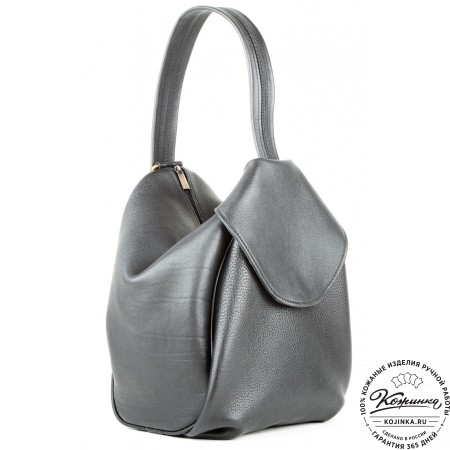 Кожаный рюкзак-сумка "Микки" (черный)