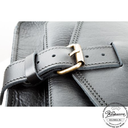 Кожаная  сумка "Виктория" (черная)